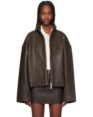 REMAIN Birger Christensen Bonded Leather Jacket - Black