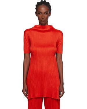 Pleats Please Issey Miyake Monthly Colours July Top - Red