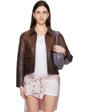 GIMAGUAS Claudia Leather Jacket - Brown