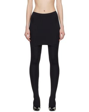 Vetements Push-Up Front Skirt Tights - Black