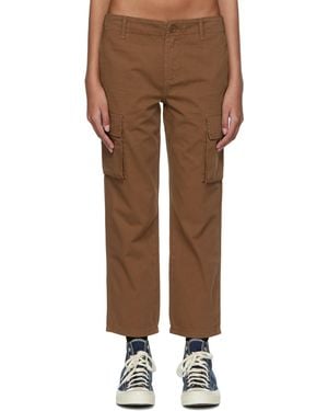 FRAME Tan Cotton Trousers - Multicolour