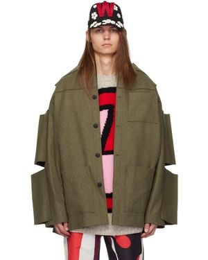 Walter Van Beirendonck Khaki Supernova Overshirt - Green