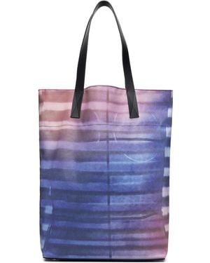 Jean Paul Gaultier Coated Canvas Printed Air Tote - Purple