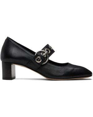 Aeyde Lina Eyelet Heels - Black