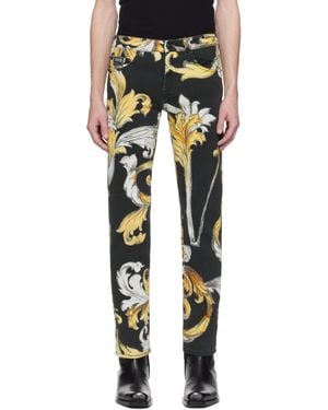 Versace Jeans Couture Piece Number Slim Barocco Jeans - Black