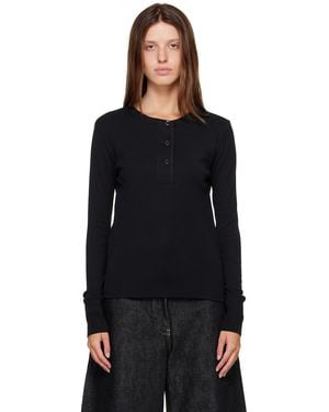 Studio Nicholson Roane Jersey Henley - Black