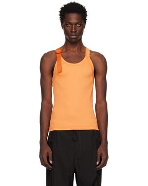 Dion Lee Orange Safety Slider Tank Top - Black
