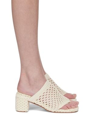 Isa Boulder Knit Heeled Sandals - Brown