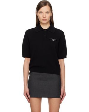 Givenchy ブラック ウール&カシミヤ ニットポロシャツ