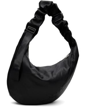 Ssstein Goat Leather Twist Shoulder Bag - Black