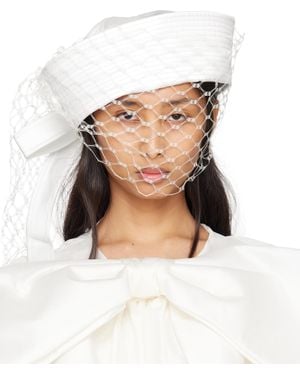 VAQUERA Ssense Exclusive Bridal Capsule Sailor Hat - White