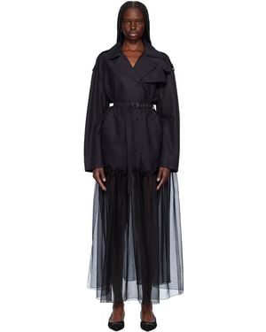 Nensi Dojaka Mia Hybrid Trench Coat - Black