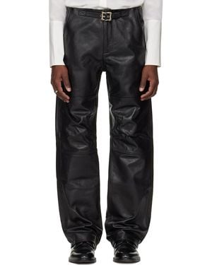 Enfants Riches Deprimes Moto Leather Trousers - Black