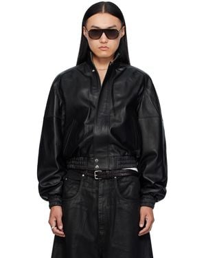 Lu'u Dan Blouson Leather Jacket - Black