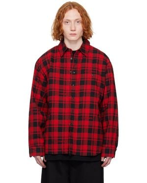 Vetements Padded Flannel Overshirt - Red