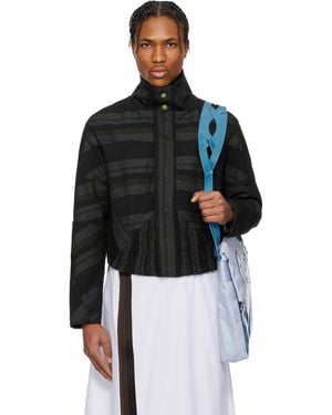 Kiko Kostadinov ブラック Zafar クロップド ジャケット