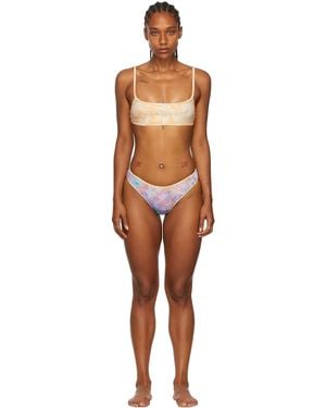 Collina Strada Ssense Exclusive Recycled Nylon Bikini - Black
