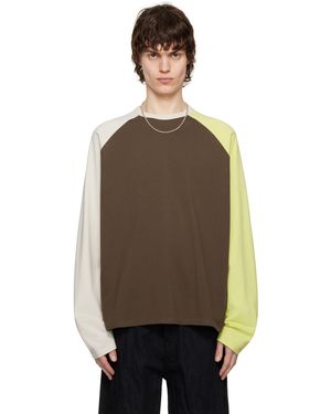 Still Kelly T-Shirt De Baseball Brun Et Blanc Cassé - Marron