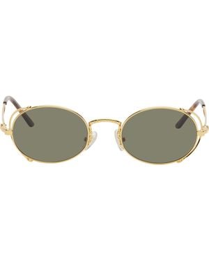 Jean Paul Gaultier ゴールド 'The 55-3175' サングラス - ブラック