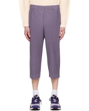 Homme Plissé Issey Miyake Homme Plissé Issey Miyake Purple Tailored Pleats 1 Trousers