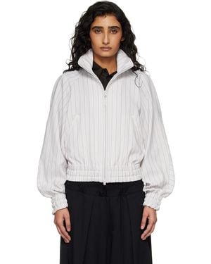 Y-3 Off- Pinstripe Sport Uniform Jacket - White