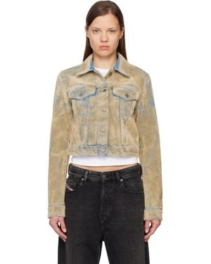 Acne Studios Flocked Denim Jacket - Multicolour