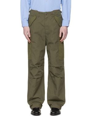Nanamica Khaki Ripstop Cargo Trousers - Green