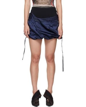 OTTOLINGER Drape Bomber Miniskirt - Blue