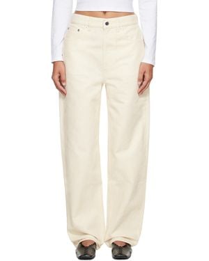 Loulou de Saison Off- Asmar Velvet Jeans - White