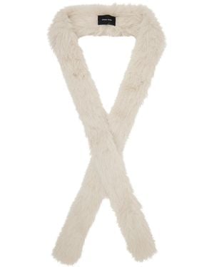 Simone Rocha Off- Skinny Faux Fur Scarf - Natural