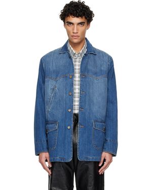 Carter Young Blouson Ouvrier Chicago Bleu En Denim