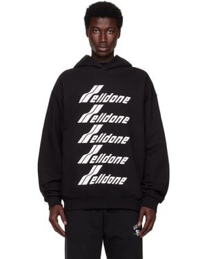 we11done Printed Hoodie - Black