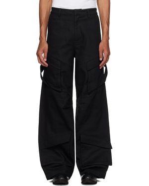 HELIOT EMIL Cellulae Cargo Trousers - Black