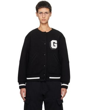 Givenchy Wool Bomber Jacket With Patch - Black