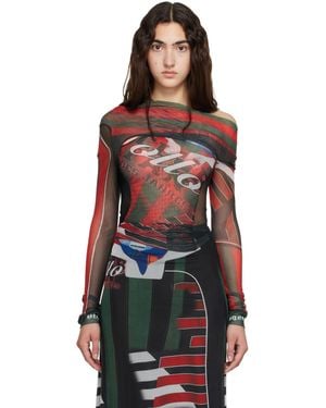 OTTOLINGER Mesh Twisted Longsleeve T-Shirt - Red