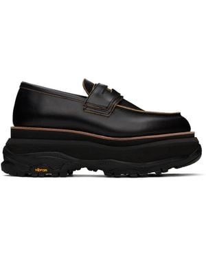 Sacai Black Platform Loafers