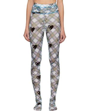 Chopova Lowena Bunny Girl Argyle Mesh Leggings - Black