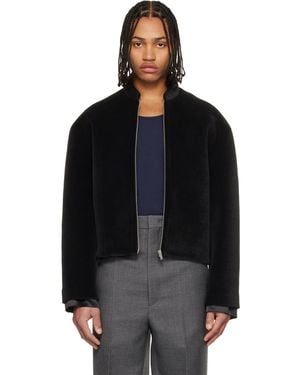 Jil Sander Zip Bomber Jacket - Black