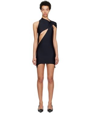 Courreges ブラック ツイスト ミニワンピース