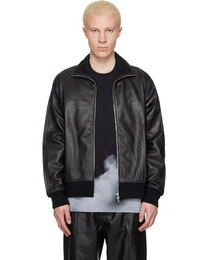 Y-3 A-Type Firebird Tt Leather Jacket - Black