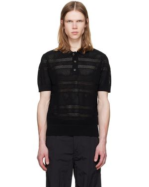 Dries Van Noten Mesh Polo - Black