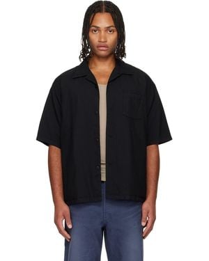 Visvim Wallis Short Sleeve Down Shirt - Black