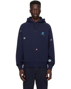 Paul Smith ネイビー フローラル フーディ - ブルー