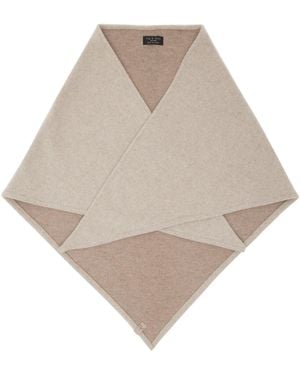 Rag & Bone Taupe Kristie Reversible Triangle Shawl - Natural