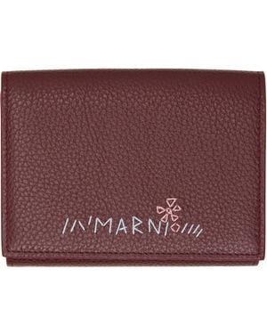 Marni Burgundy Trifold Wallet - Purple