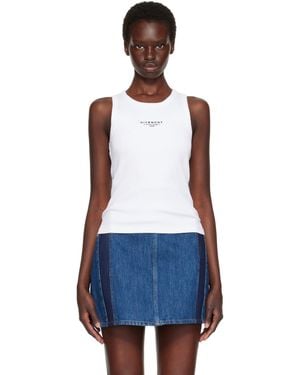 Givenchy Slim Fit Stamp' Print Tank Top - Blue