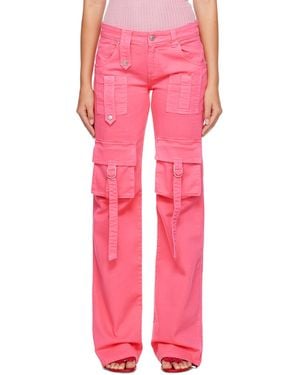 Blumarine Pink Cinch Strap Cargo Trousers