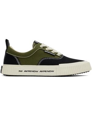 Aape By A Bathing Ape Canvas Logo Low-Top Trainers - Black