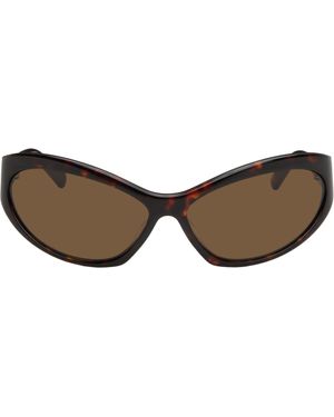 VAQUERA Lunettes De Soleil Œil-De-Chat Brunes - Noir