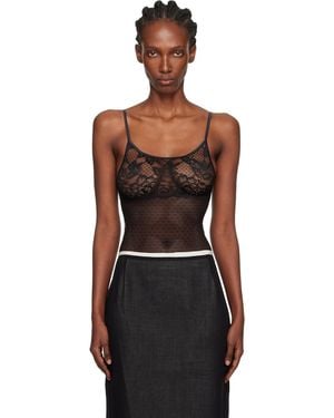 Yasmine Eslami Justaucorps Tina Noir